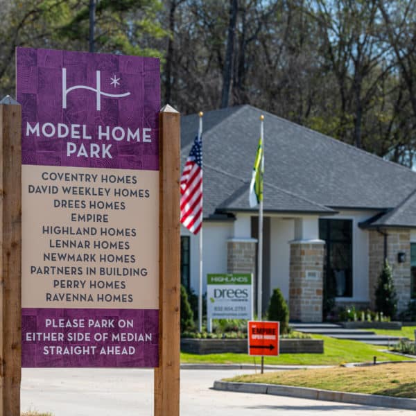 model home park open sign