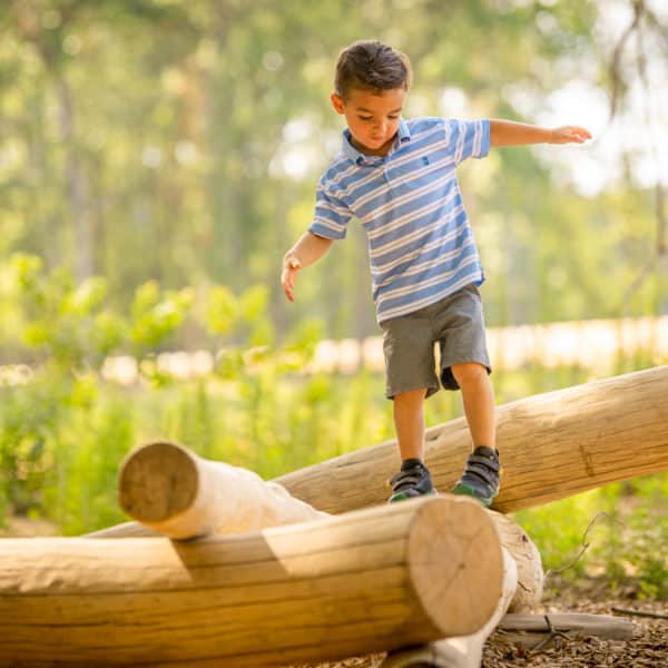 little boy on adventure trail