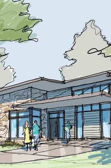 active adult community amenities - golf club rendering